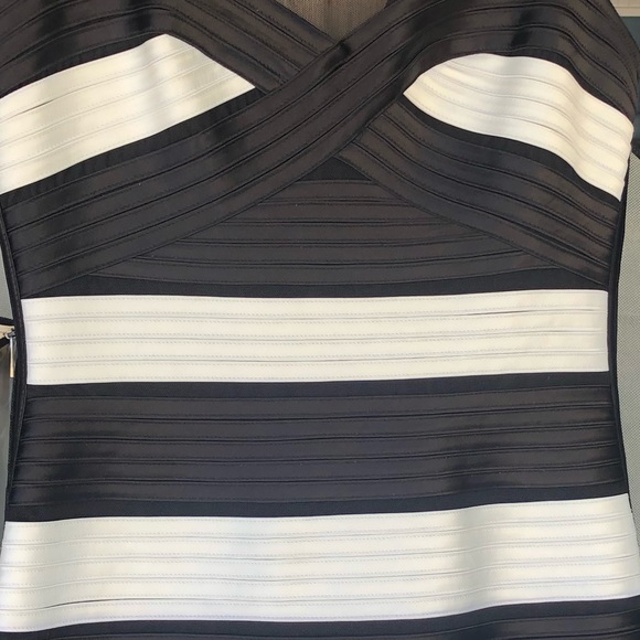 BCBG Max Azria Black/White Bandage Dress - Picture 3 of 3